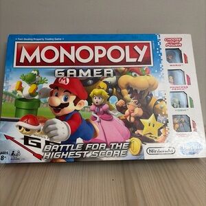 Monopoly Gamer Board Game - Nintendo Mario Bros Edition (Blue) complete
